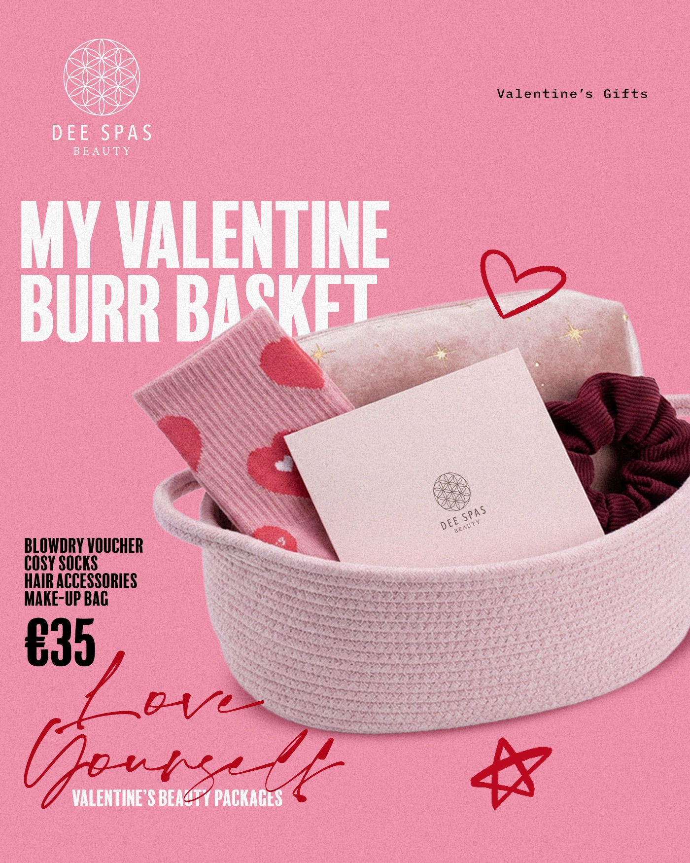 My Valentine Burr Basket